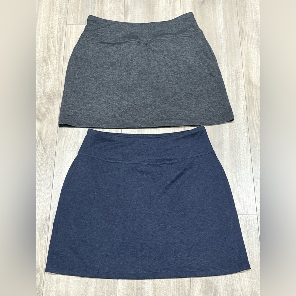 Tangerine Women's Mini Skirts - Charcoal Gray & Navy Blue